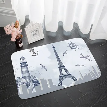 

45*75cm Magic Anti-Slip Door Mat Dirts Trapper Indoor Water Absorption Rug Bathroom Mat Flannel Printed Floor Sofa Foot Mats