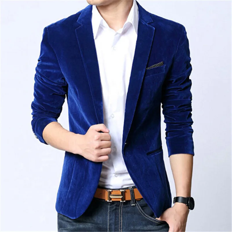 AILOOGE blazer da uomo giacca Slim Fit cappotto in velluto blu nero  primavera autunno capispalla New Fashion 2021 Blazer uomo Chaquetas  Hombre|men autumn|autumn menvelvet men - AliExpress
