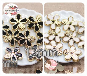 

50pcs 13mm flower Buttons Home Garden Crafts Cabochon Scrapbooking DIY Accessories