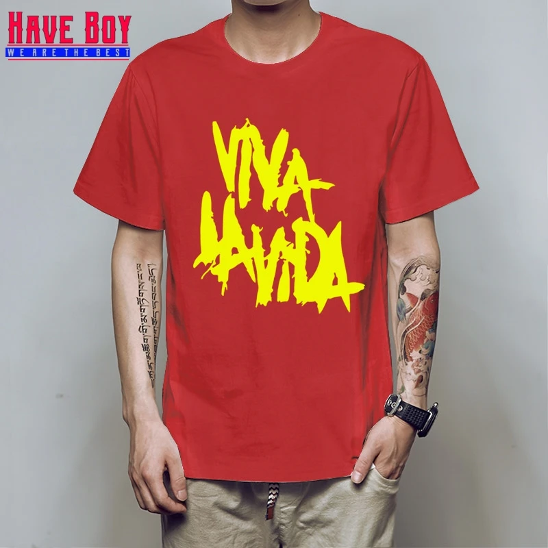 HAVE BOY Rock Coldplay Viva la vida свободная Мужская футболка для мужчин новая хлопковая Повседневная футболка с короткими рукавами Camisetas Masculina HB160