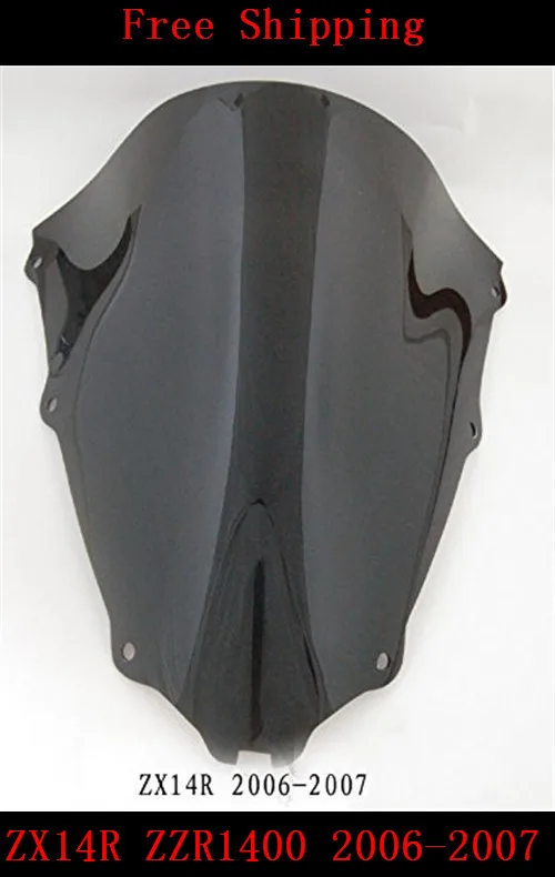 Для Kawasaki ZX14R ZZR1400 2006-2007 ZX-14R мотоцикл двойной пузырь лобовое стекло черный |