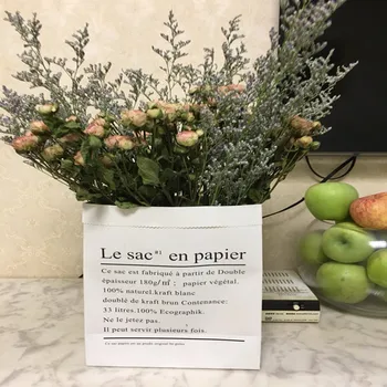 

Dry bouquet of roses eucalyptus nordics lounge decorated with kraft paper bag furniture Free Shipping