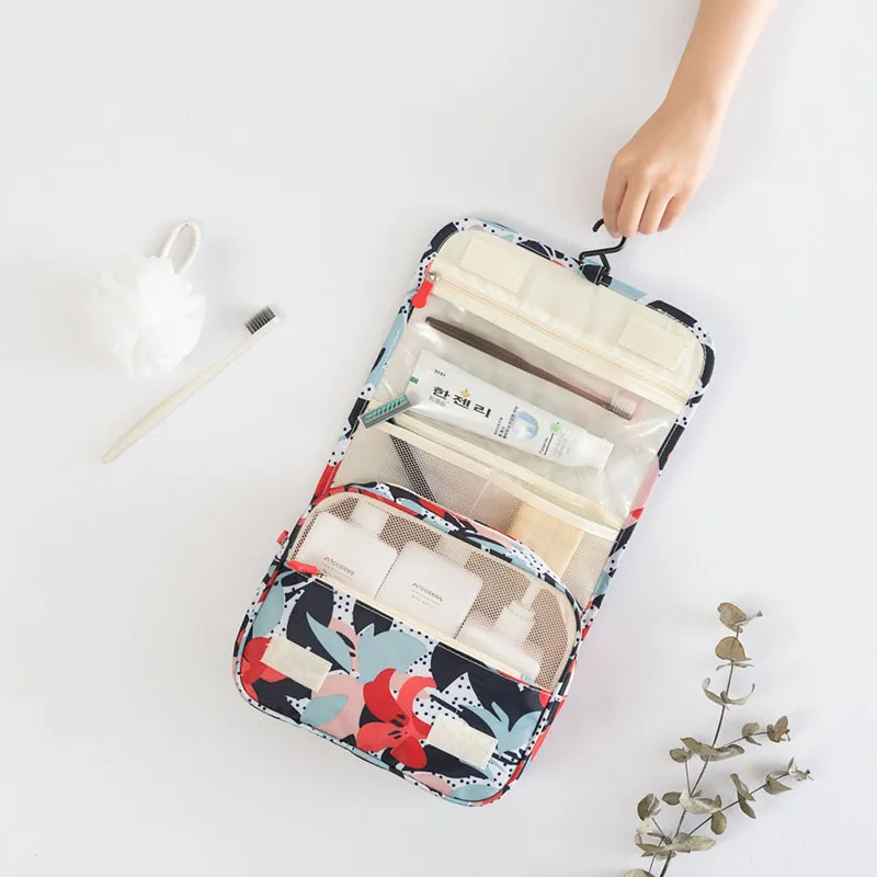Multi-function hanging hook wash bag  Cosmetic Cases Travel Necessarie Make up Toiletry Organizer Pouch Beauty Makeup Bag