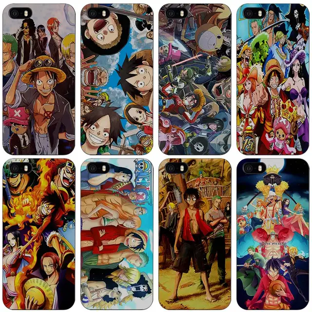 One Piece Wallpaper Hard Black Plastic Case Cover For Iphone Apple 4