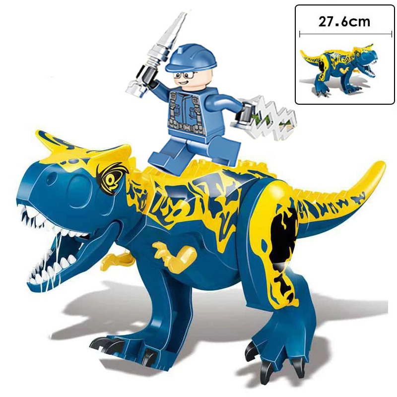 Legoings Jurassic Dinosaurs Guguetes Compatible Legoing World Park Dinosaur Raptor Protection zone Building Blocks Set Kids Toys