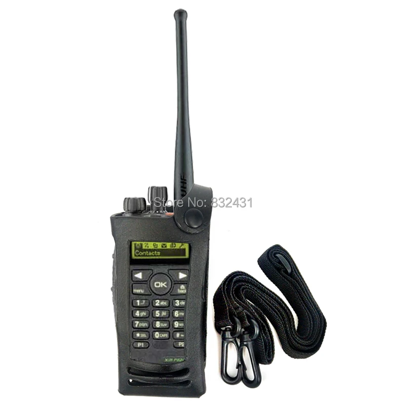 Cowhide Leather Protective Sleeve Bag Case for Motorola XIR P6600 P6620 P8268 P8260 Walkie Talkie 7