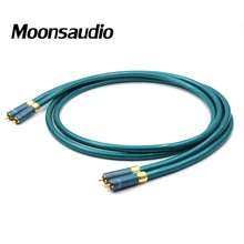 Free shipping pair Moonsaudio Ortofon 8NX OFC pure copper audio interconnect cable with Gold plated RCA plug