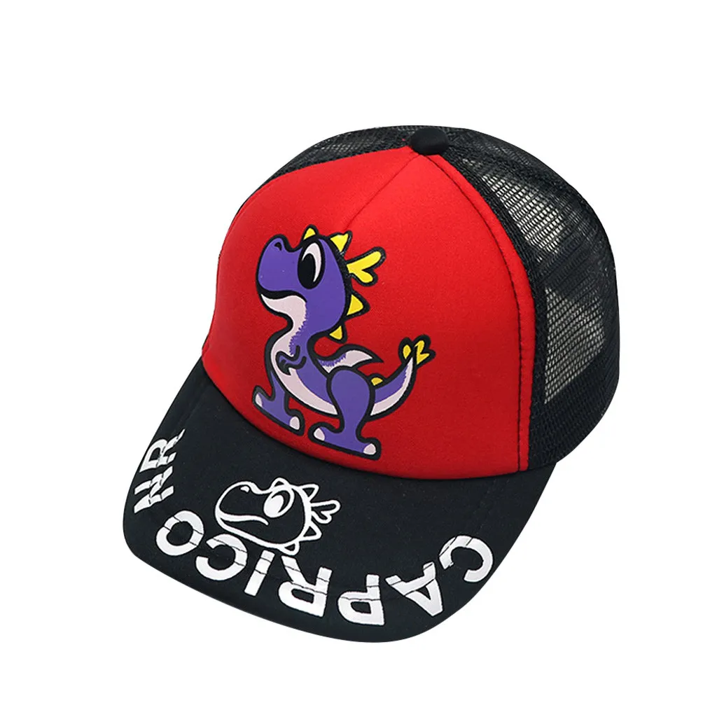 Детская шапочка для малыша, шапка с буквенным принтом, мягкая хлопковая модная кепка с динозавром, красивая бейсбольная кепка Кепка Солнцезащитная берет czapki dla dzieci - Цвет: D