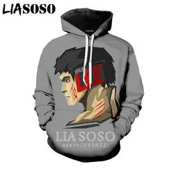 LIASOSO новые зимние модные Для мужчин Для женщин 3D печати знаменитости Bruce Lee худи Harajuku унисекс свитер с длинными рукавами пуловер A170-05