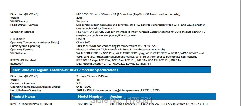 intel 18260 6