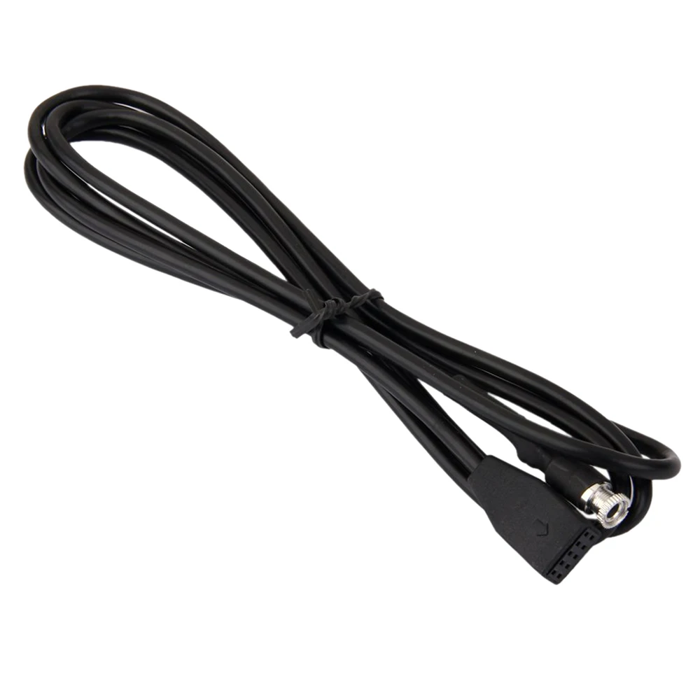 

High Quality Black 10 Pin 3.5 mm Jack socket Car USB AUX IN Adapter Cable For BMW E39 E53 BM54 X5 E46