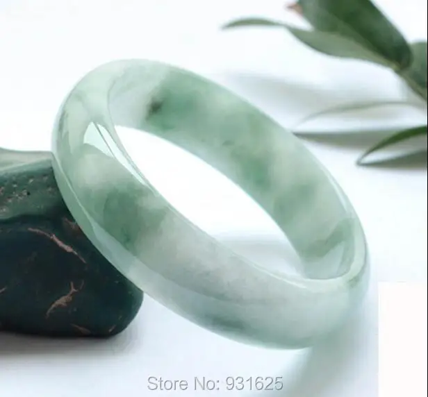 

Natural Grade A ICe Clear Floating Handmade Bangle Green Bracelet Girl's Gift Bangles + certificate 57-62mm