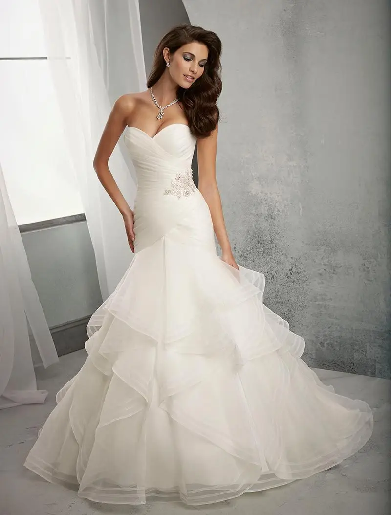 Wedding Mermaid Style Wedding Dresses popular mermaid style wedding dress buy cheap custom made elegant beaded bridal gown robe de marriage 2017 vintage