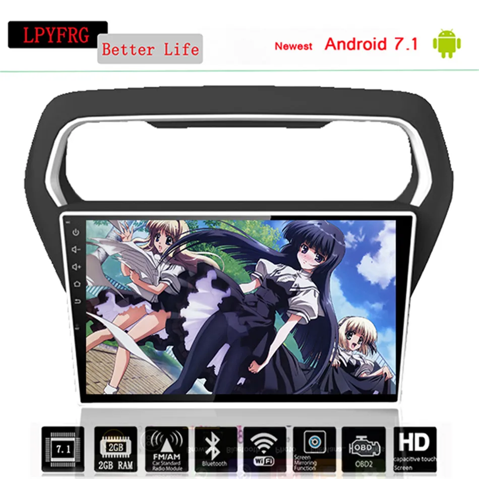 Android 7 1 10 дюймов Автомобильный Dvd Gps для Ford Escort 2015 2016 2017 8 ядерный Руль управления wifi