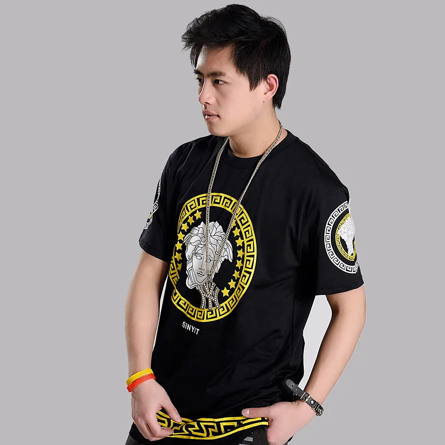 2017 fashion Summer men's plus size clothing loose...