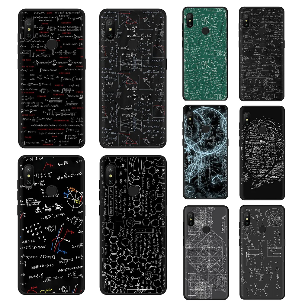

Math Chemical Formulas Soft Silicone phone case for Xiaomi Mi 6 8 Lite A1 A2 Lite F1 Redmi 4A 4X 5 A plus 6A 6Pro