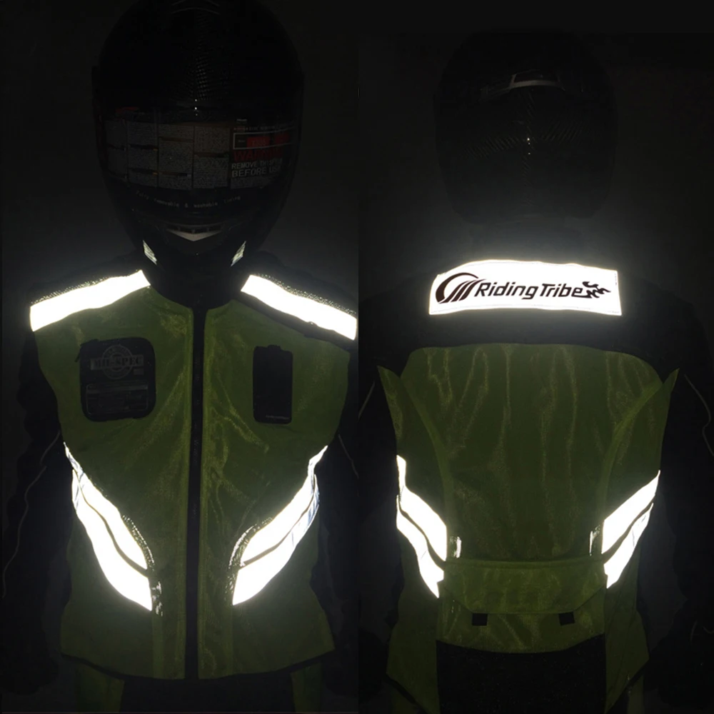 motocicleta rider colete colete reflexivo jaqueta noite visível segurança motocross fora de estrada moto equipe uniforme roupas