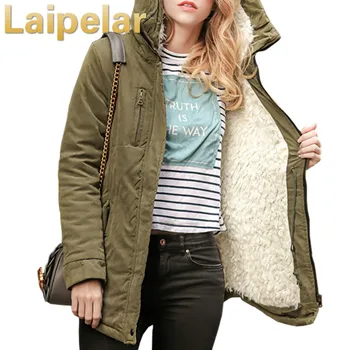 

Laipelar 2018 New Fashional Women jacket Thick Hooded Outwear Medium-Long Style Warm Winter Coat Women Plus Size Parkas