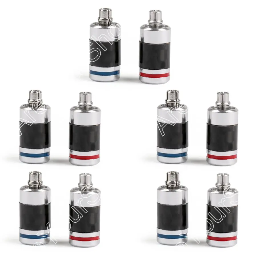 

Areyourshop 5Pair Earphone Pin Plug For Shure ED5 SE535 Carbon Fiber MMCX Rhodium Plated Silver