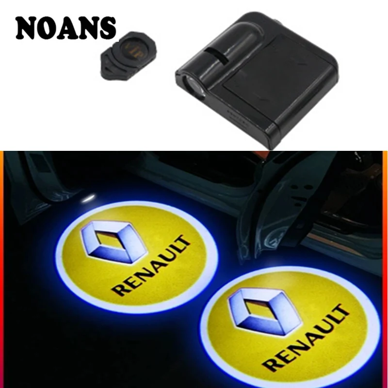 

2pcs For Mazda 6 gh 3 CX-5 CX3 CX-4 CX7 Renault Megane 2 3 Duster Clio Logan Trafic Captur Scenic 2 Car Logo Door Welcome lights