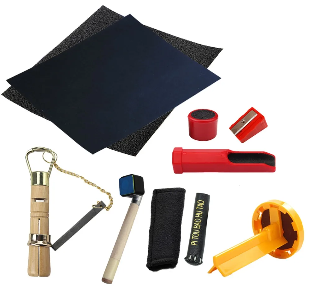 

Scott Edward 10 pcs in Set Snooker Cue Repairs Kit Billiard Cue Repair Tools Billiard Snooker Accessories Sandpaper Chalk Holder