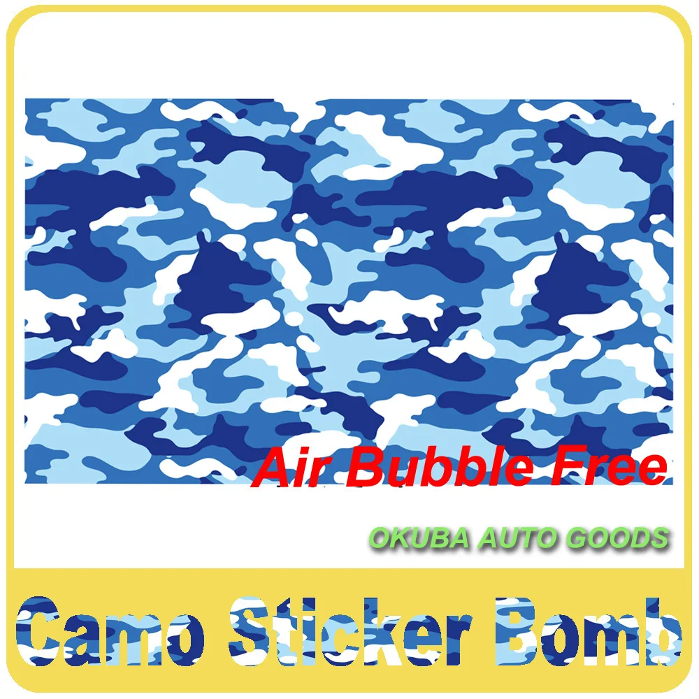US $223.50 Good Quality Sticker bomb Vinyl Wrapping camo sign Design Size 1530M