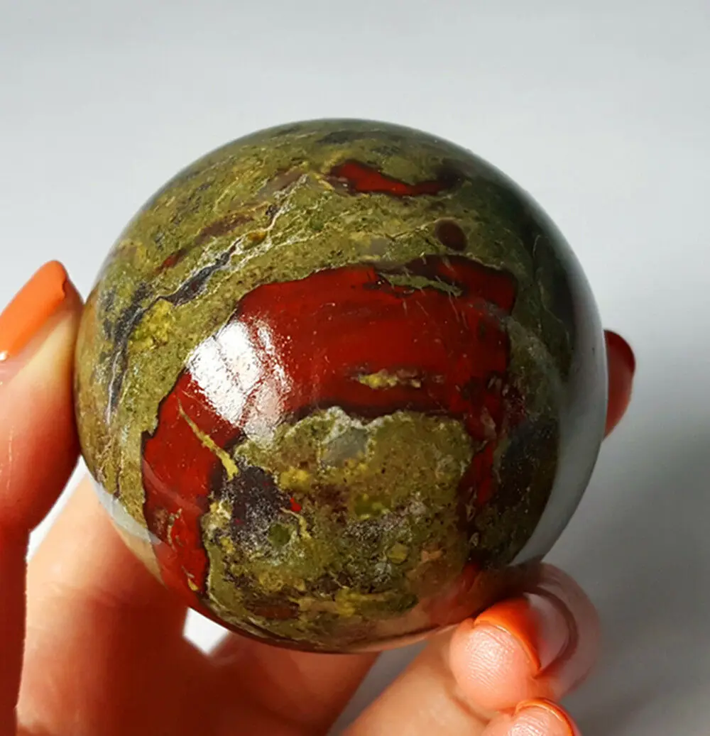 Горячая 50 мм натуральный дракон крови камень яшма хрустальный шар