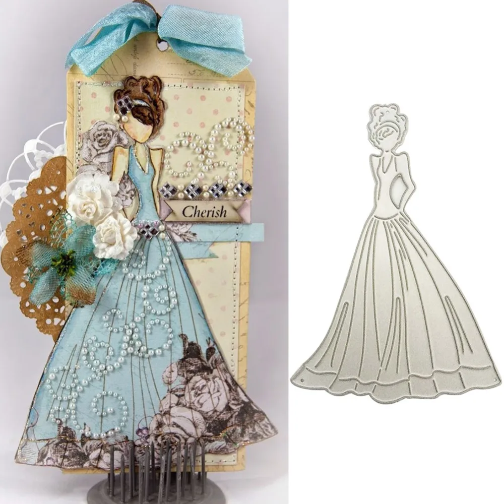

DIY Cutting Die Dress Lady Scrapbook Photo Album Paper Card Making Decor Embossing Crafts Embossing Cutter Frames & Covers