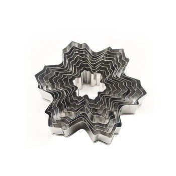 

9PCS Christmas Snowflake Stainless Steel Cookie Cutter Set Cake Mould Baking Decorating Tool Chocolate mold DlY Tools CT1081