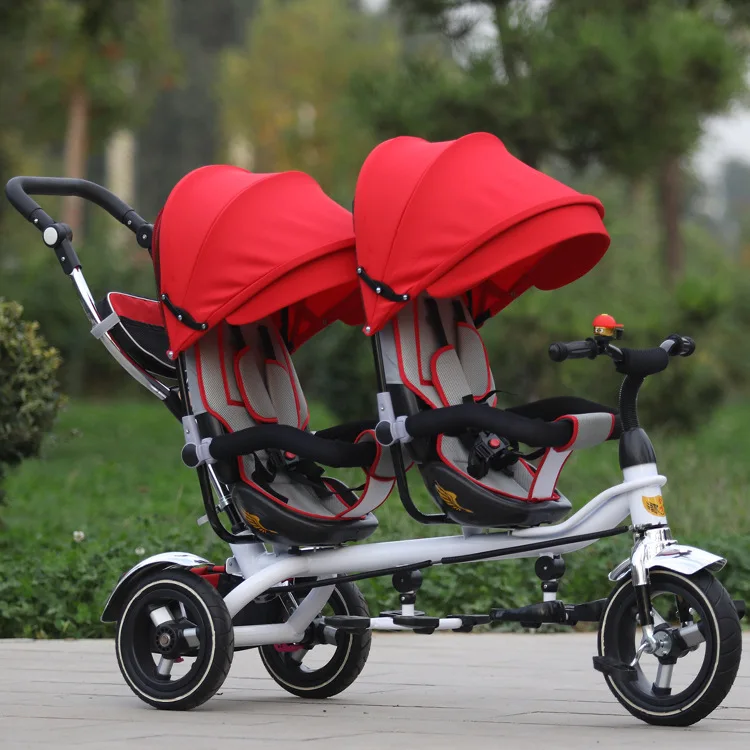 Бесплатная доставка двухсторонняя детская трехколесная коляска Jin Ming|child tricycle|twin