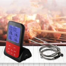 BBQ Thermometer Wireless Waterproof Sensor Digital Cooking Meat Food Oven Grilling Smoker Kitchen Probe Thermometer Timer Alarm digital rf wireless food meat thermometer upgrade double probes temperature timer alarm oven bbq grill kitchen thermometer