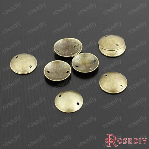 

Wholesale Diameter 10mm Antique Bronze Round Copper 2 Hole flake Diy Jewelry Findings Accessories 100 pieces(JM7056)