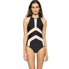 Пикантные сетчатые Лоскутные для женщин купальники для малышек Hign средства ухода за кожей шеи спортивный купальник одна деталь одежда заплыва