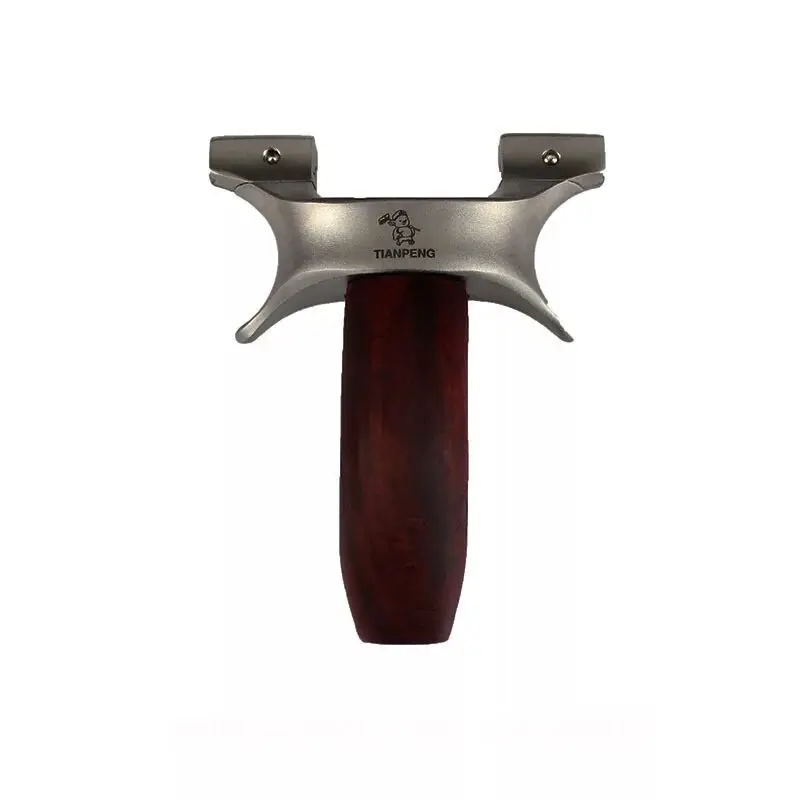 

Heavy Hunting Slingshot Stainless Steel Head Catapult with Aim Wood Handle Shooting with Flat Rubber Band 2019 New