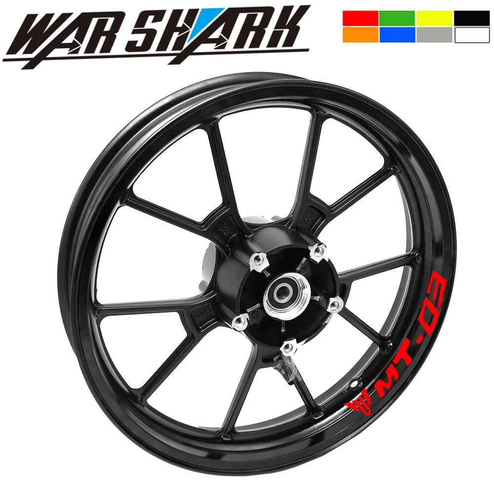 

New high quality Fit Motorcycle Wheel Sticker stripe Reflective Rim For Yamaha MT-03 MT03