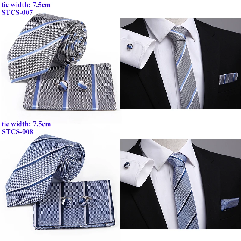 Портной Смит морской галстук чистого шелка официальный носовой платок Подарочный комплект запонок мода формальный бизнес Свадебный костюм мужской галстук