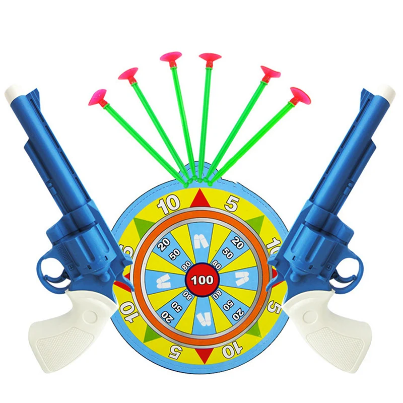 

2pcs Athletic Jerk Guns Shooter 6 Rounds Fired Sucker Soft Bullet Gun Toy Plastic Kids Gun Toys For Children Birthday Gift 01