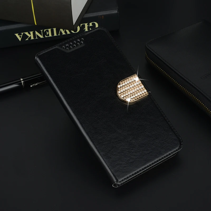 Модный кожаный чехол для Oukitel C4 C8 C11 C12 Pro Чехол-книжка Роскошный кошелек Магнитный чехол для мобильного телефона - Цвет: Black Do