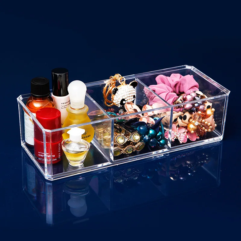 transparent Acrylic Organizer Holder Cotton swab box Makeup Organizer Drawersdesktop Organizer Jewelry Case for Cosmetics