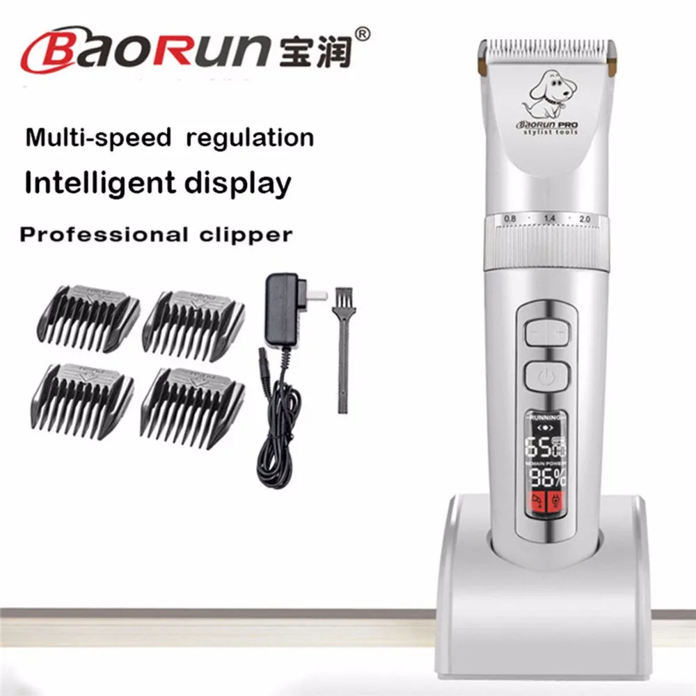 

110V-240V BaoRun P9 Pet Cat Dog Trimmer 2000mAh Electric Rechargeable Grooming Clipper Remover Cutter Shaver Animal Haircut Tool