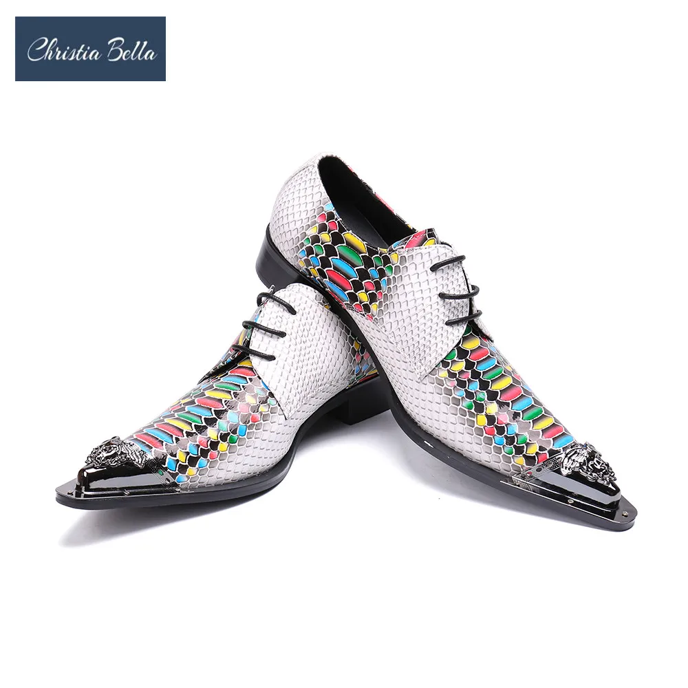 Christia Bella Fashion Designer Multicolor Real Leather Men Oxfords Office shoes Wedding Dress Shoes Lace Up Business Men Shoes Christia Bella Fashion Designer Multicolor Real Leather Men Oxfords Office shoes Wedding Dress Shoes Lace Up Business Men Shoes