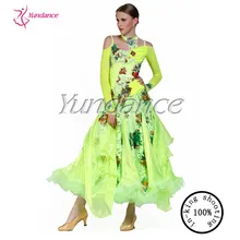 Элегантные новые уникальные цветочные яркие современные танцевальные платья B-13131