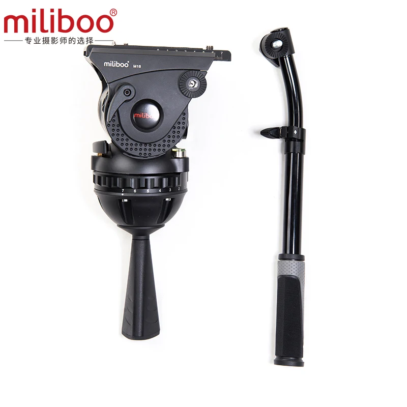 

miliboo M18 Professional Broadcast Movie Fluid Head & Release Plate Load 15 kg with 100mm Bowl Size for Tripod Camera Stand