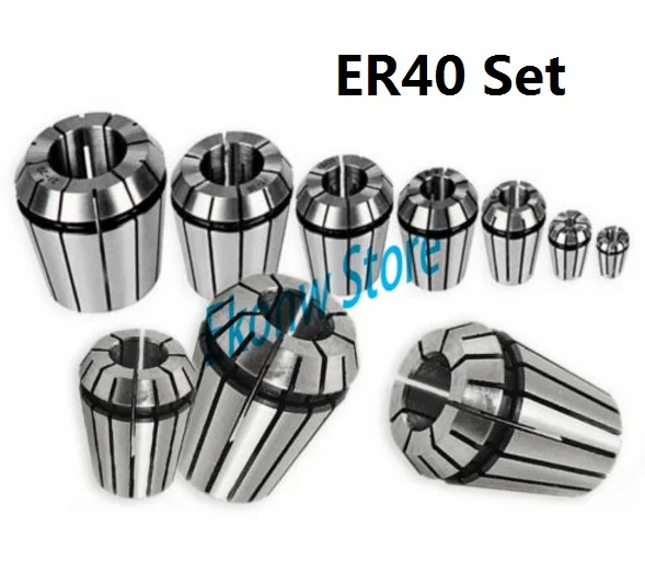 Buy 23pcs/set ER40 Chuck Collet Precision Spring Chuck Collet Set 3 25mm For