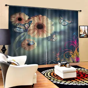 3D Curtain Luxury Blackout Window Curtain Living Room flower butterfly curtains for bedroom Blackout curtain 3D Curtain Luxury Blackout Window Curtain Living Room flower butterfly curtains for bedroom Blackout curtain