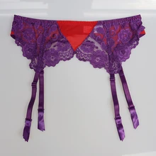 Женские подвязки женские/женские фиолетовые Красные кружевные подвязки пояс Perspecitve Марля сексуальный пояс с подвязками для чулок сексуальное женское белье GA10022