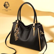 LAORENTOU Женская Повседневная Сумка-тоут из натуральной кожи, Новая модная женская сумка, сделанная на заказ, из коровьей кожи, Большая вместительная сумка-мессенджер