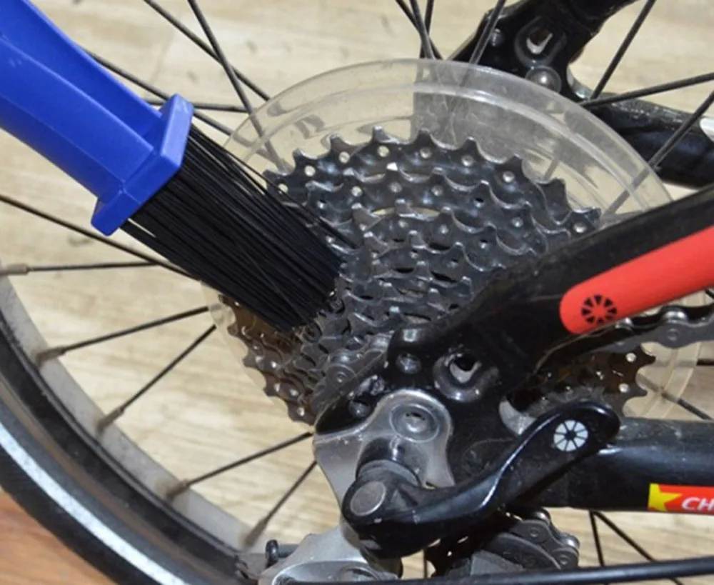 1 шт. велосипедная цепь для велосипеда, велосипедная щетка, очиститель для велосипеда, чистящие кисти инструменты, синие и красные автомобильные аксессуары