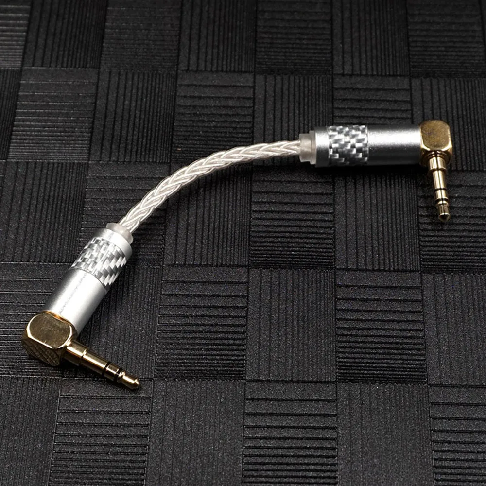 

FENGRU Hand Made 6cm AUX Cable 8 shares OCC Stereo Audio Cable For Walnut V2/V2S Zishan Z1/Z2 Amplifier MP3