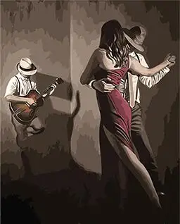 

MaHuaf-W664 Music dance painting by numbers on canvas wall pictures coloring by numbers with acrylic paints for home decor